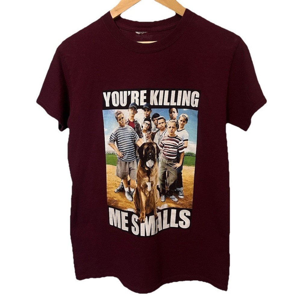 The Sandlot Men's Small You're Killing Me Smalls Short Sleeve Maroon T-Shirt-391